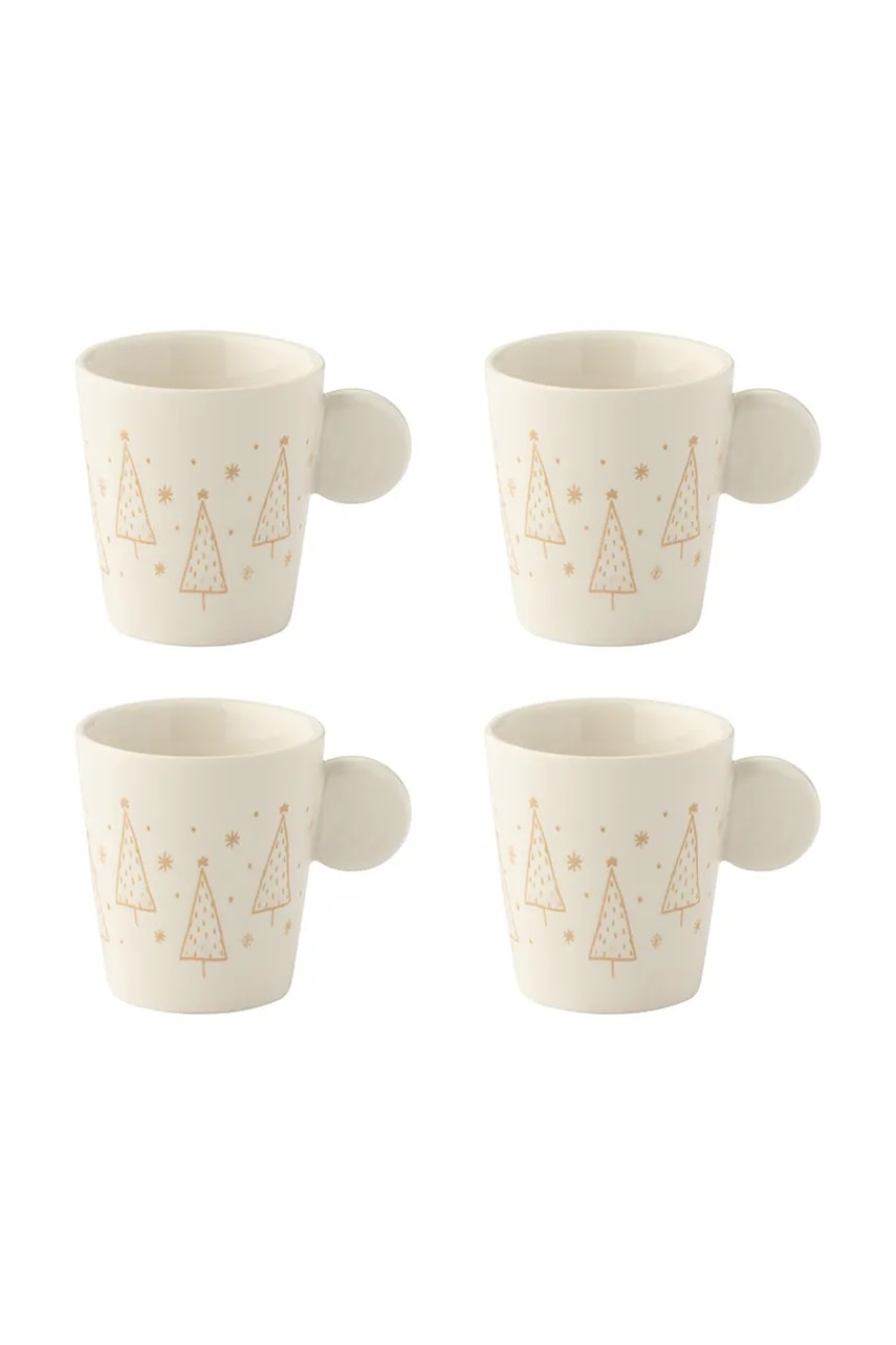 J-Line set šalica za kavu božićna od keramike 4-pack 8 x 7 cm