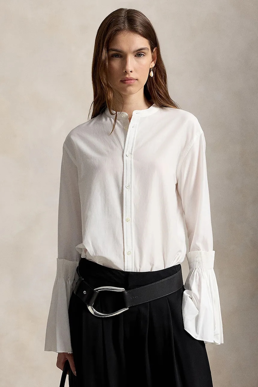 Polo Ralph Lauren cămașă pentru femei cu amestec de mătase