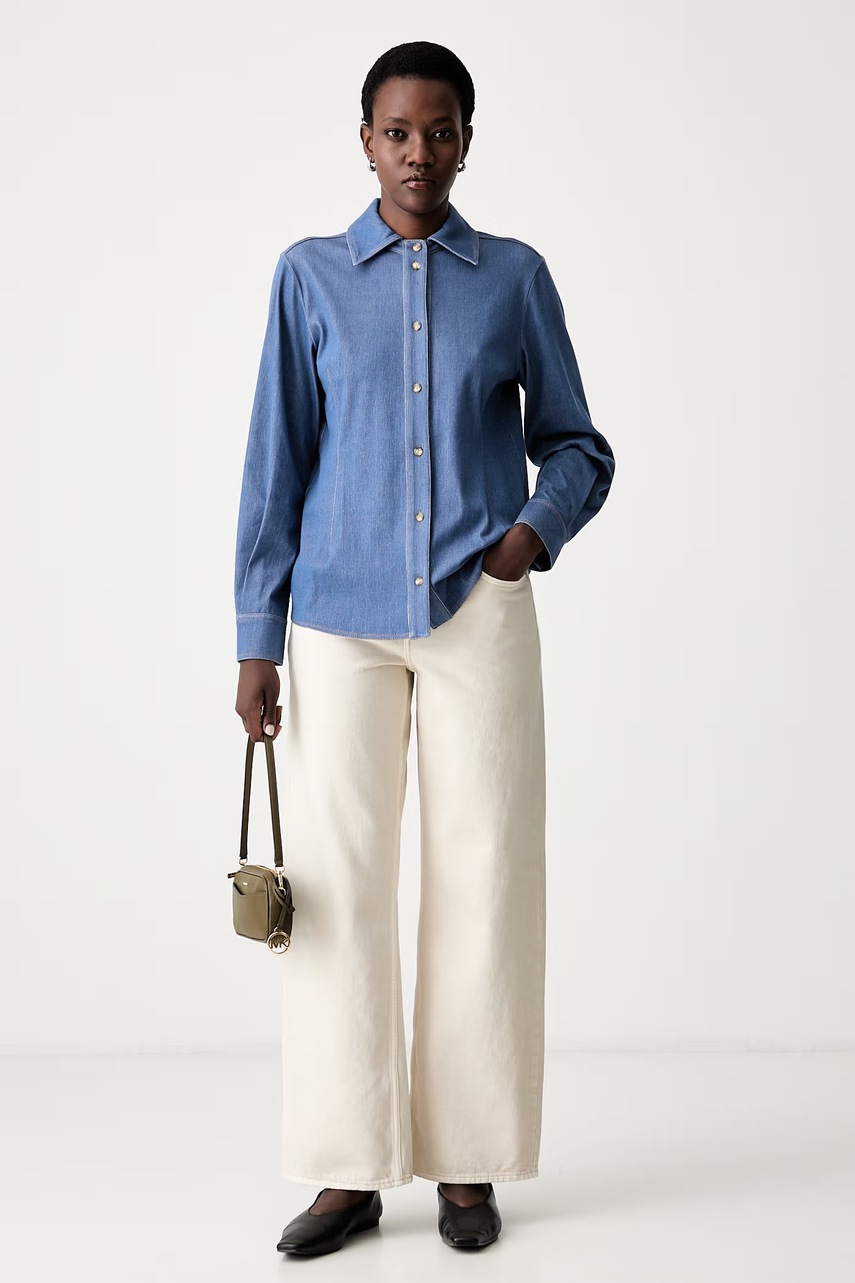 MM by Max Mara MM by Max Mara πουκάμισο γυναικείο με βισκόζη MMLRAFIA - 2