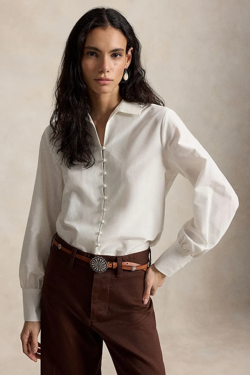 Polo Ralph Lauren koszula damska z dodatkiem jedwabiu