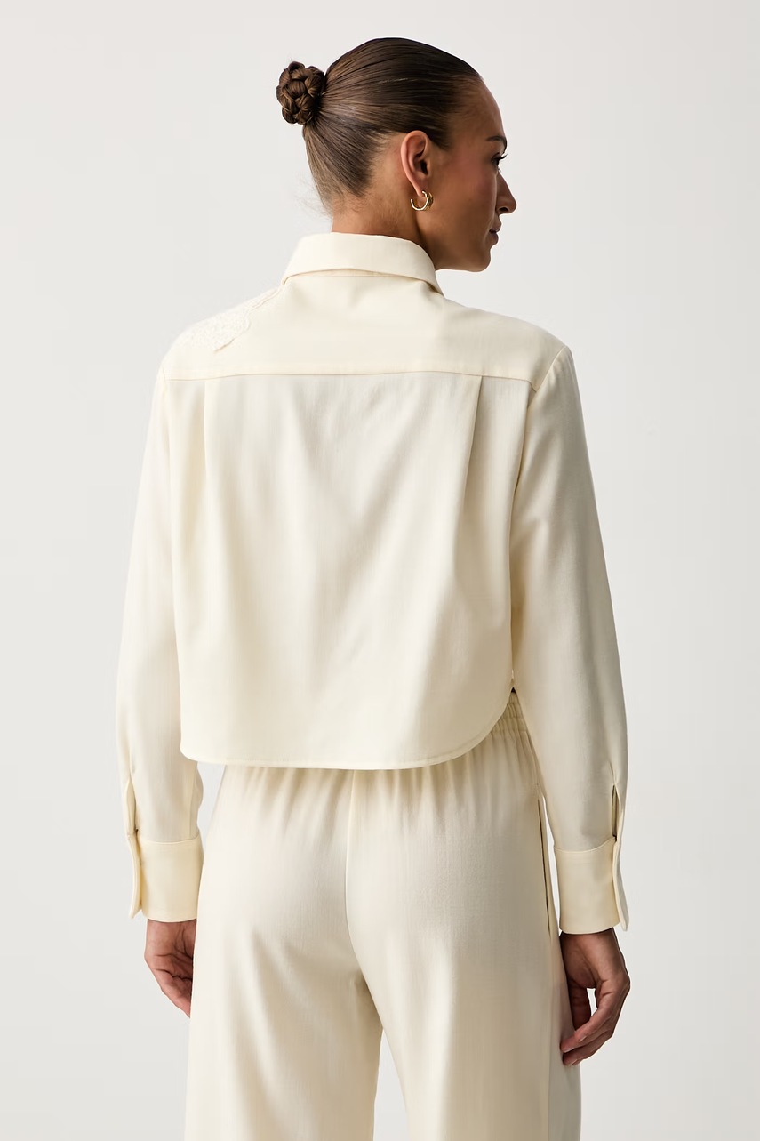 Ermanno Scervino LIFE Ermanno Scervino LIFE πουκάμισο γυναικείο με μαλλί μερινό - 3