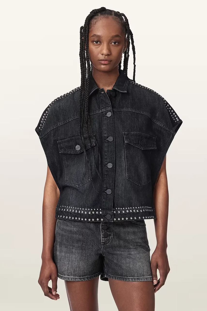 AllSaints cămașă pentru femei, din denim ALBA