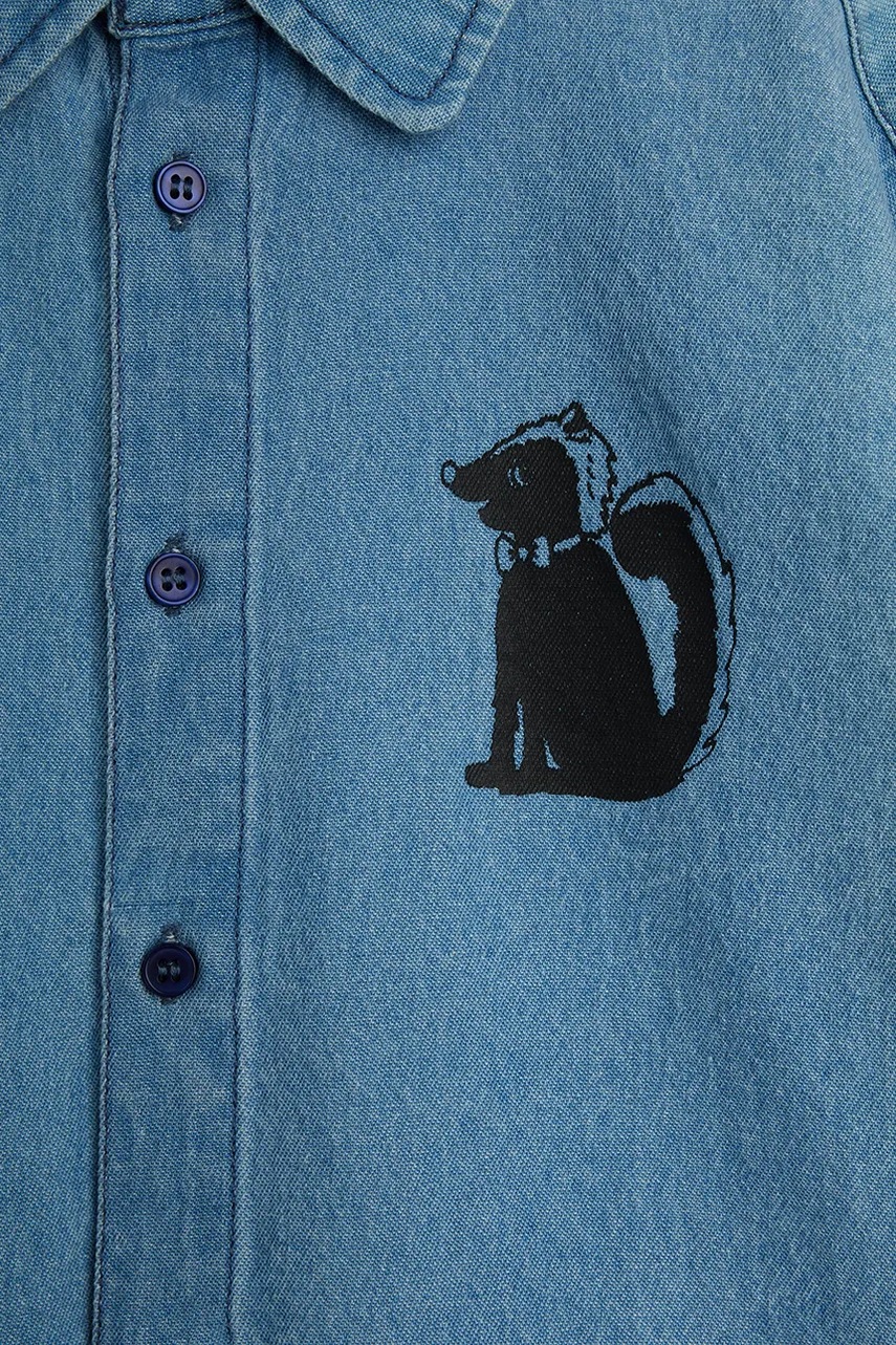 Mini Rodini košile dětská džínová Skunk (obrázek 4)