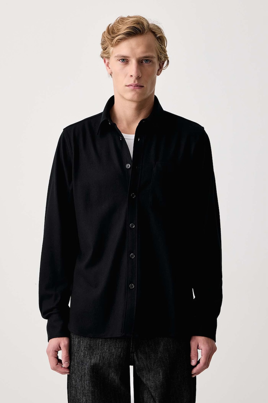 rag & bone  košeľa pánska s vlnou
