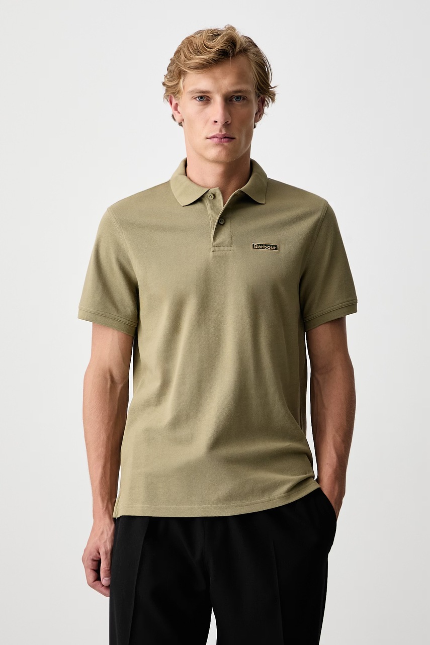 Barbour Pin Badge Asia polo bawełniane męskie