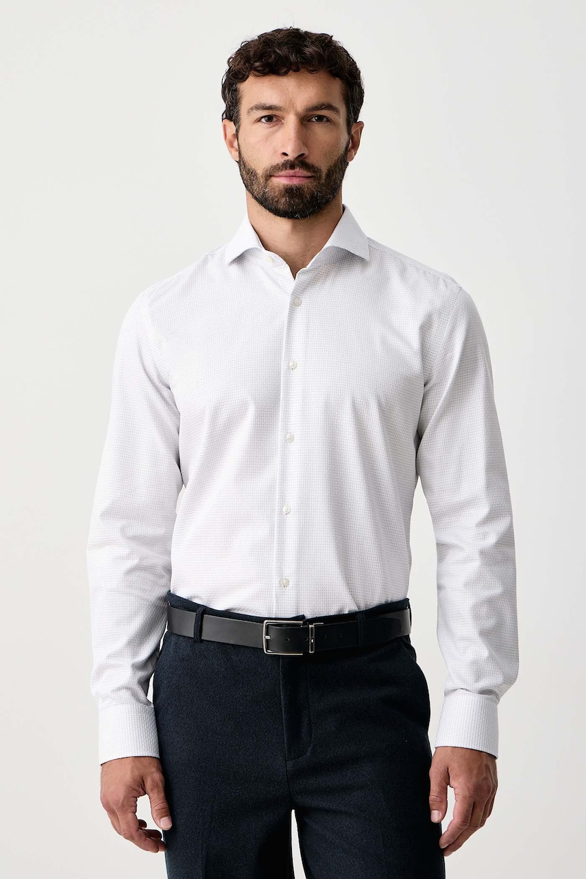BOSS  cămașă oxford pentru bărbați din bumbac H-HANK-SP-B1-C1-263