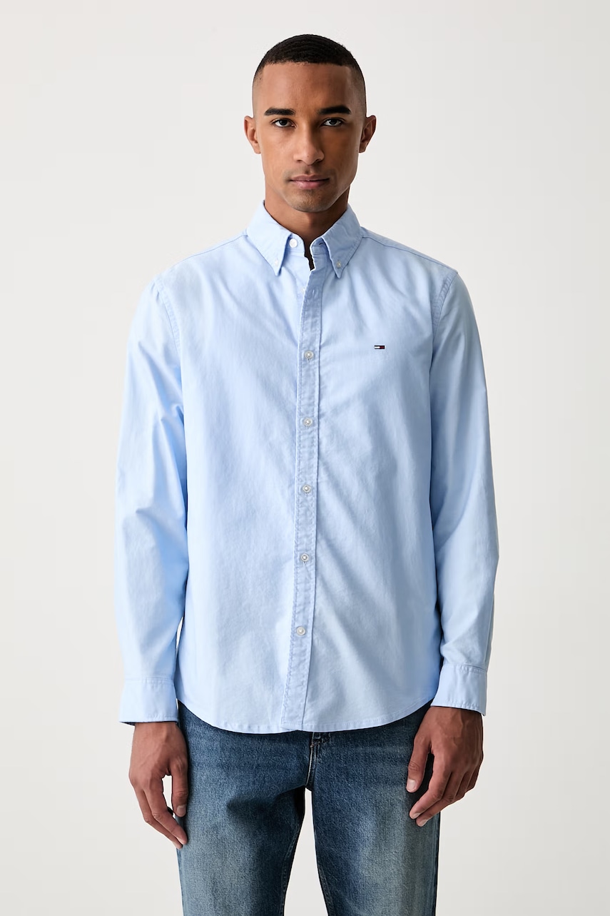 Tommy Jeans košeľa pánska bavlnená