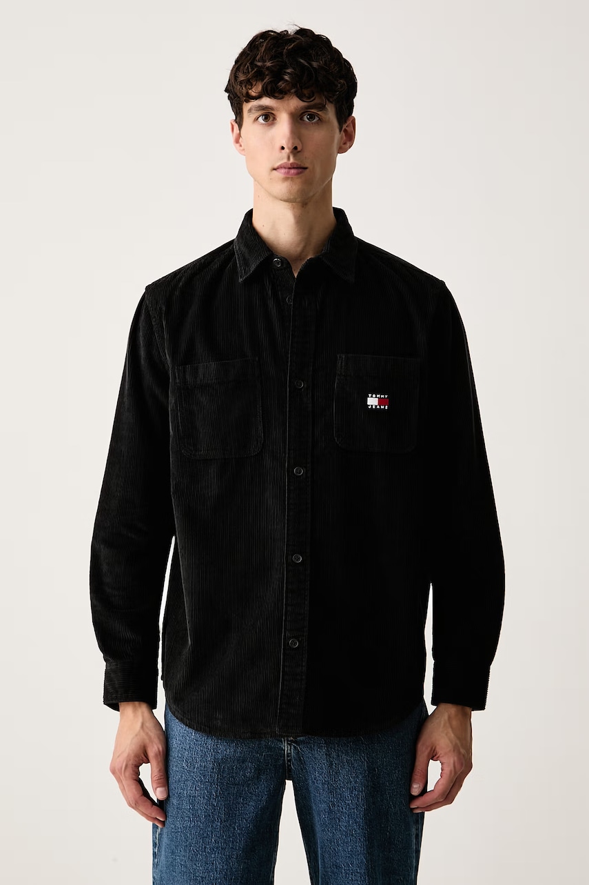 Tommy Jeans koszula męska sztruksowa