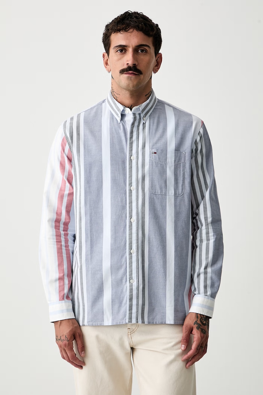 Tommy Jeans cămașă pentru bărbați din bumbac
