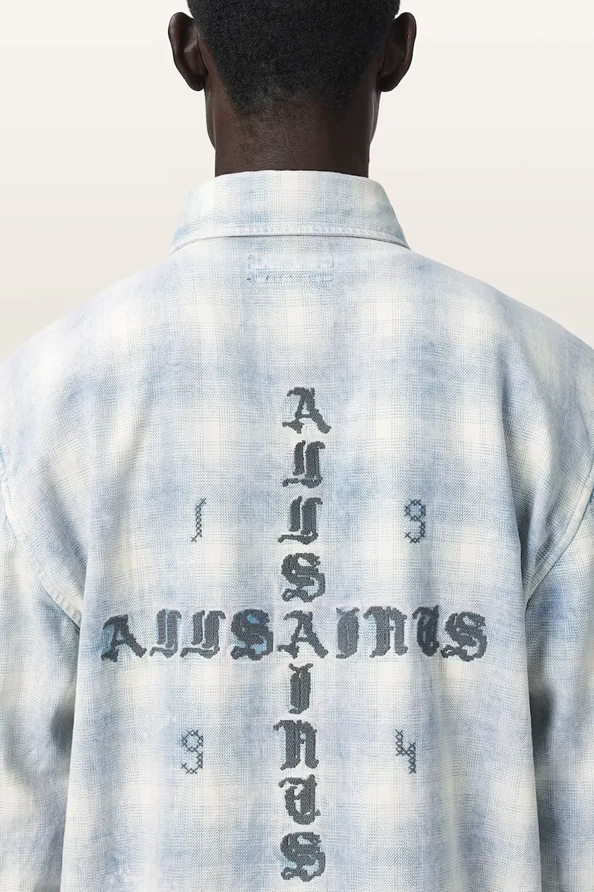 AllSaints košeľa pánska bavlnená SANTOS