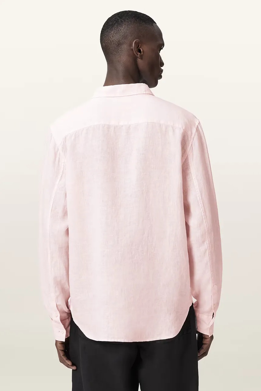 AllSaints košeľa pánska ľanová LOOM