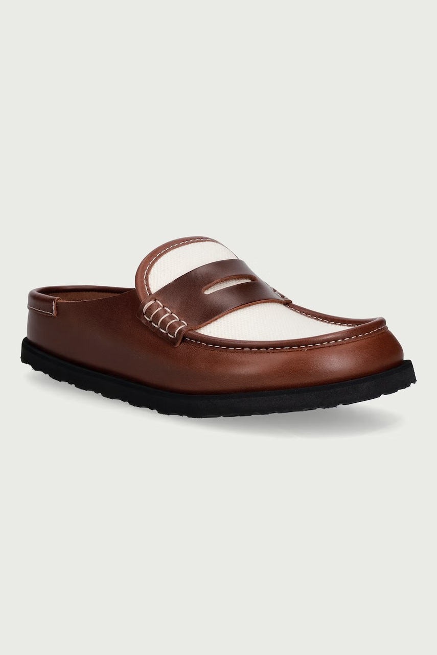 Birkenstock 1774 Naples Wrapped Canvas klapki mules damskie skórzane