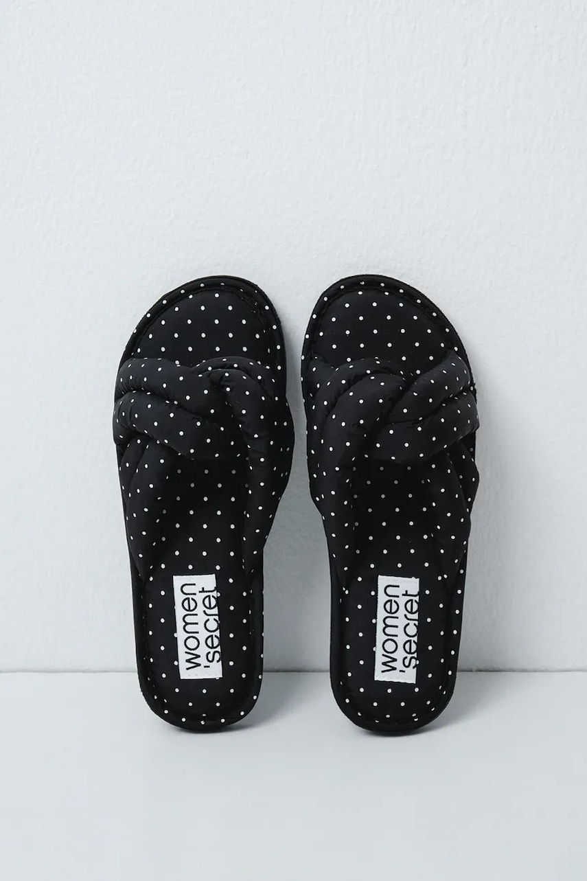 women'secret  papuče dámske TC DOTS SLPRS BLACK