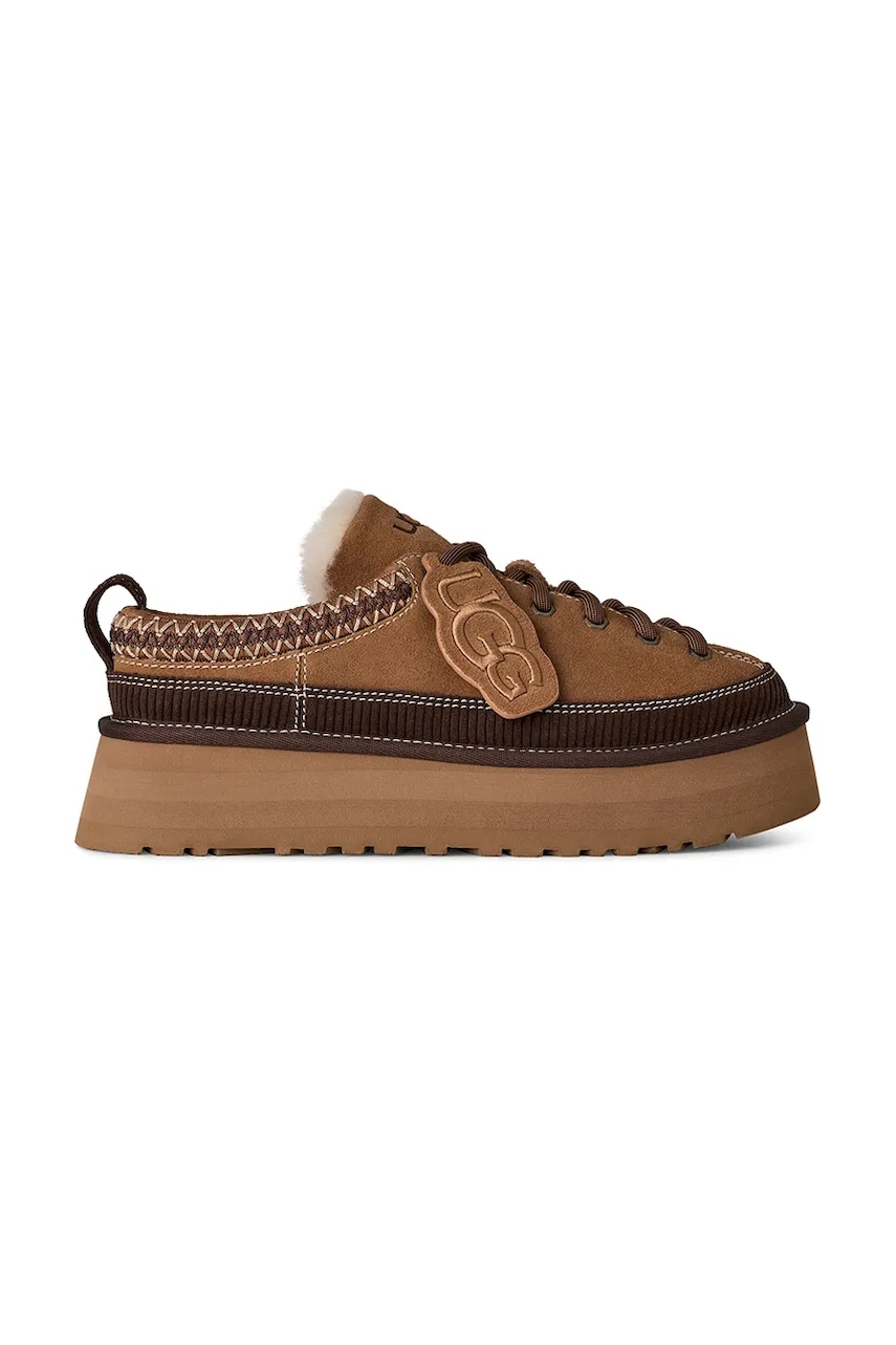 UGG  papuče dámske semišové W Heritage Lace-Up Slipper