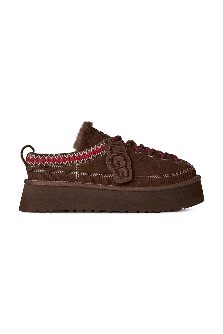 UGG  papuče dámske semišové W Heritage Lace-Up Slipper