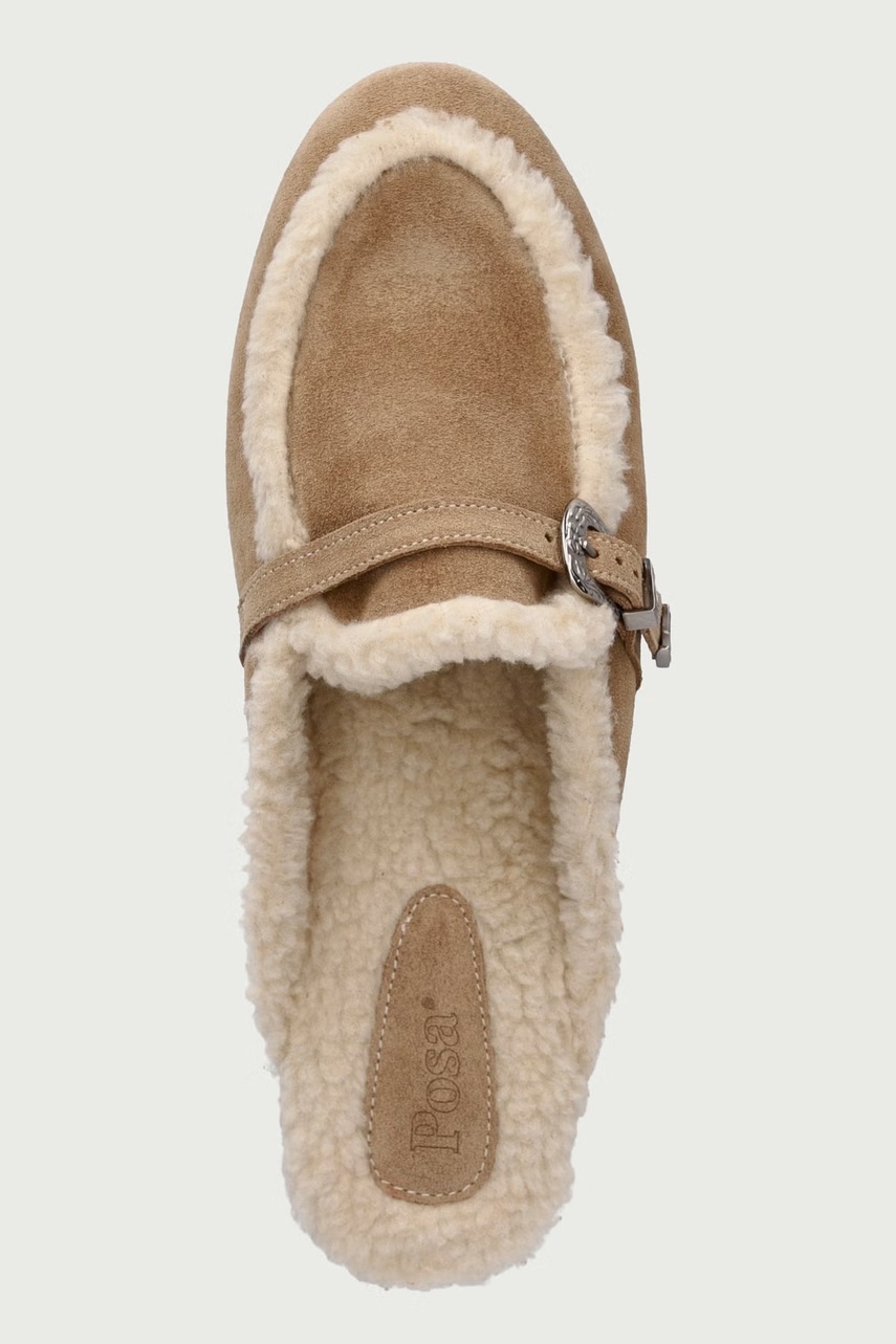 Posa Posa σαγιονάρες mules Γυναικεία σουέτ Aspen Mule - 4
