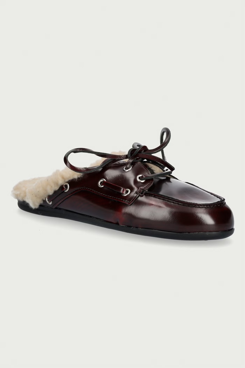 Posa  papuče dámske kožené Boat Loafer Mule