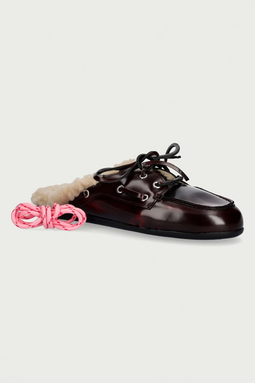 Posa Posa παντόφλες Γυναικεία δερμάτινες Boat Loafer Mule - 6