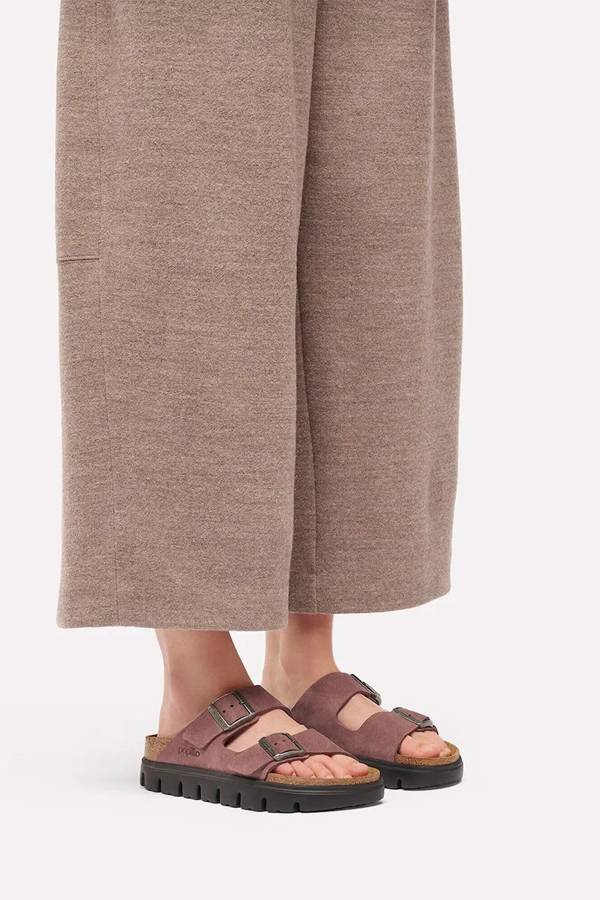 Dámske semišové šľapky Birkenstock x Papillio Arizona Chunky Suede Leather