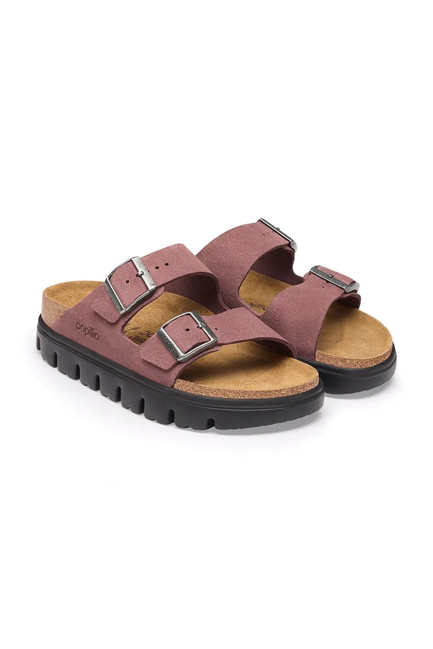 Dámske semišové šľapky Birkenstock x Papillio Arizona Chunky Suede Leather