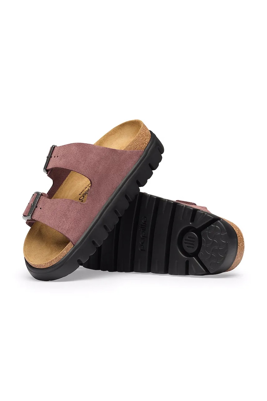 Dámske semišové šľapky Birkenstock x Papillio Arizona Chunky Suede Leather