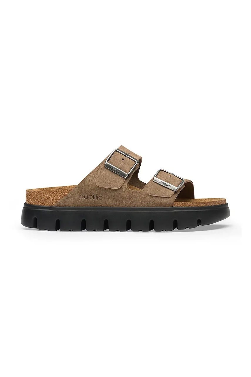 Birkenstock klapki damskie zamszowe Arizona Chunky Suede Leather