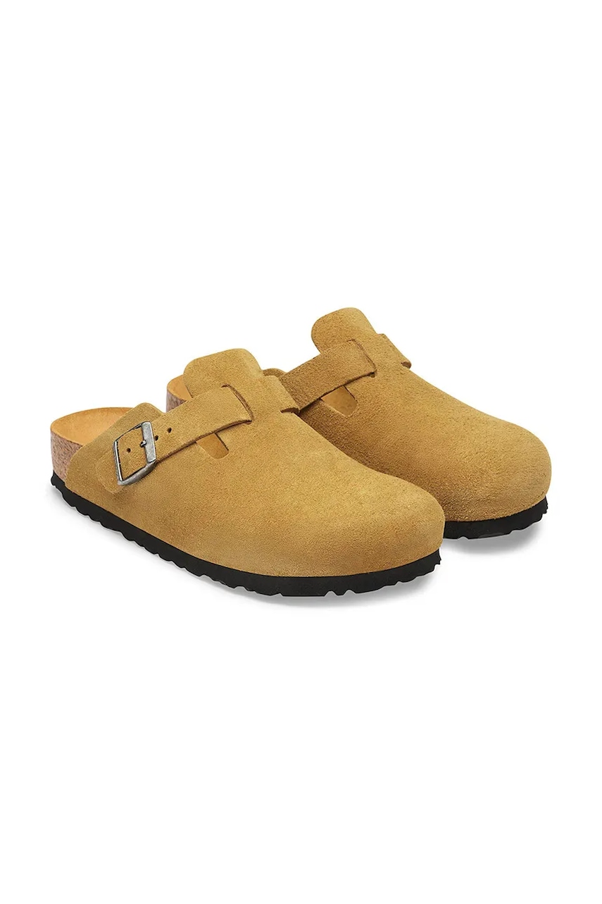 Birkenstock šľapky dámske semišové Boston Soft Footbed Suede Leather