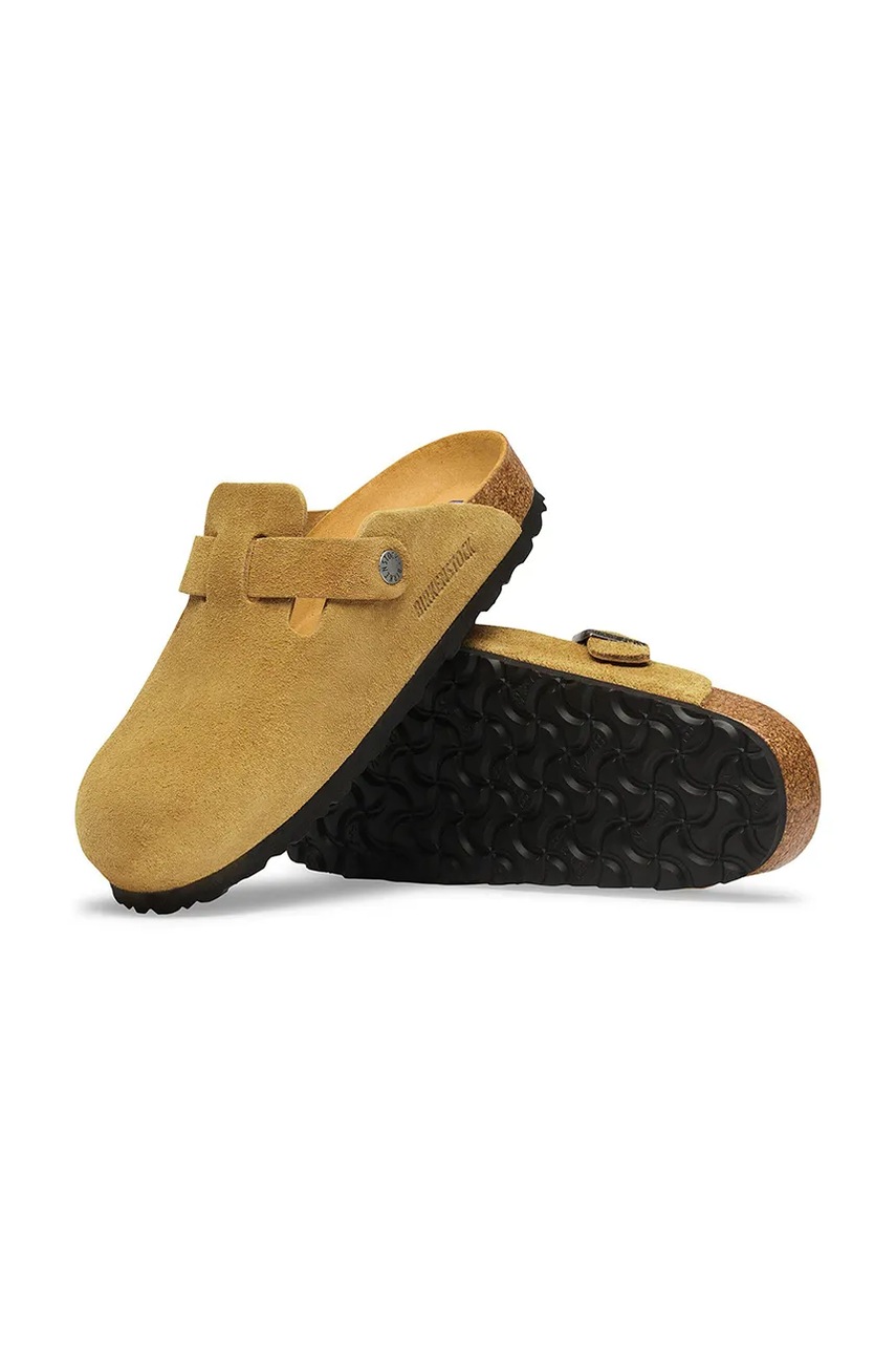 Birkenstock šľapky dámske semišové Boston Soft Footbed Suede Leather