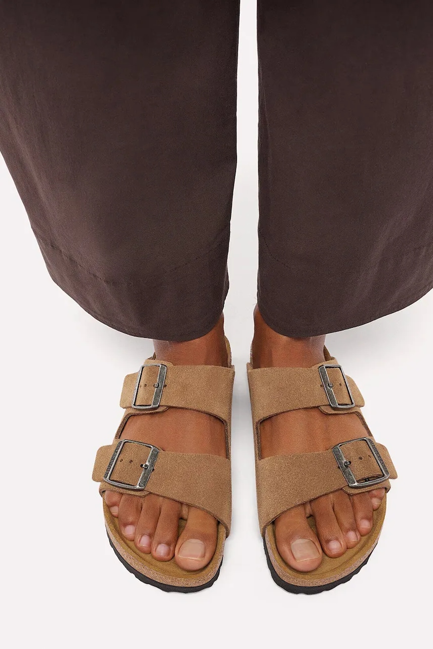Birkenstock šľapky dámske semišové Arizona Suede Leather