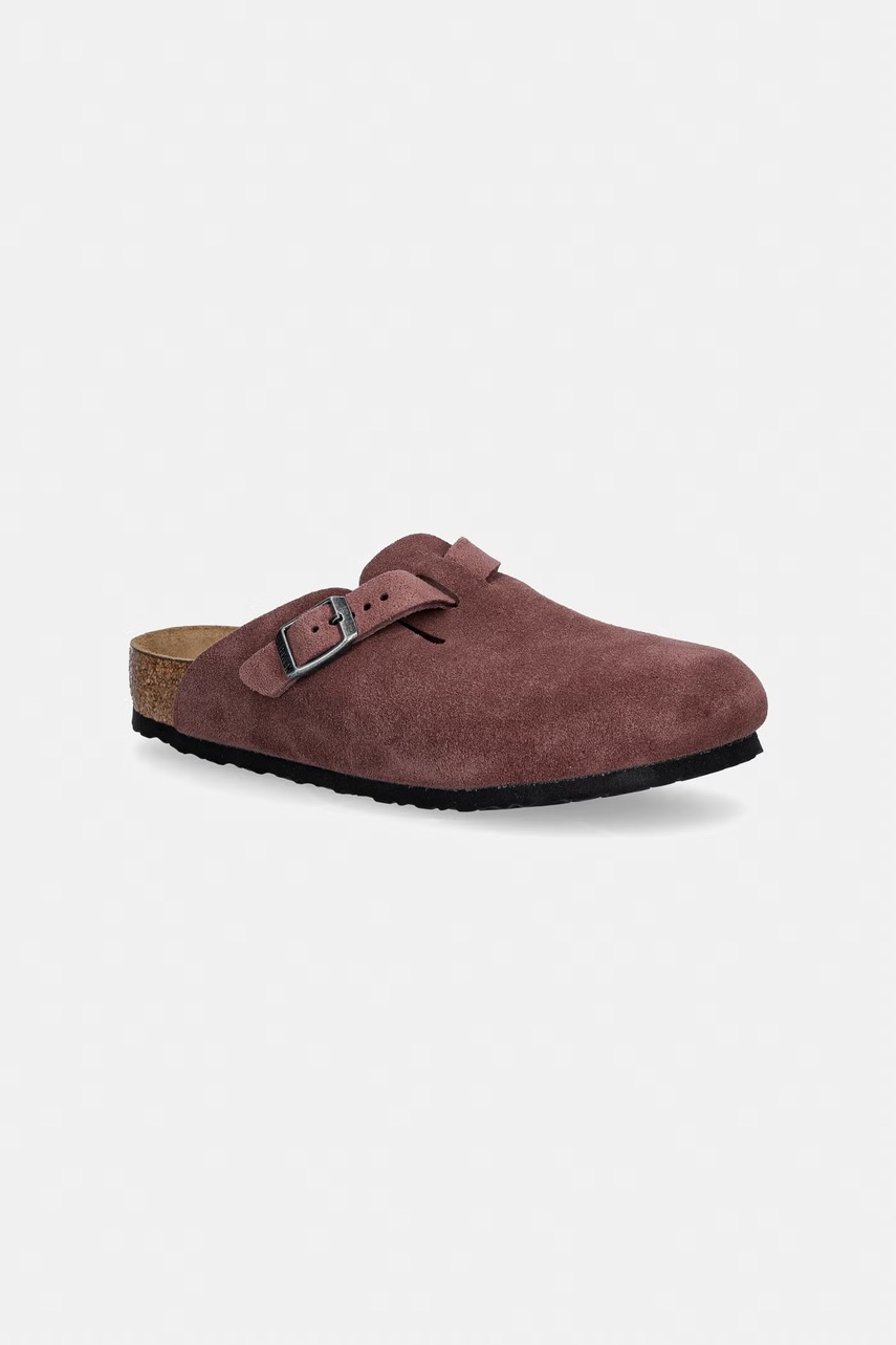 Birkenstock șalpi pentru copii din piele întoarsă Boston