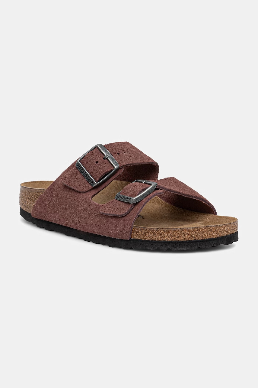 Birkenstock șalpi pentru copii din piele întoarsă Arizona