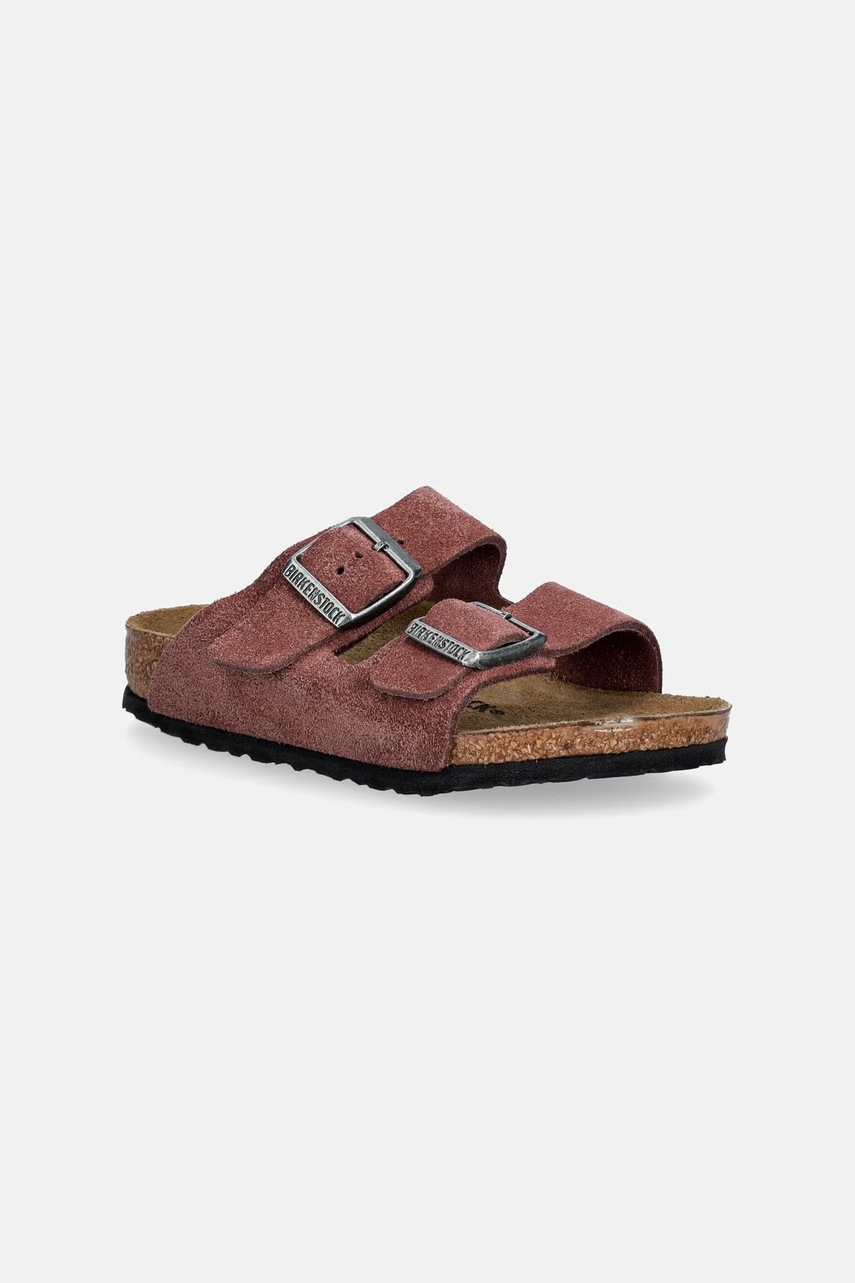 Birkenstock șalpi pentru copii din piele întoarsă Arizona