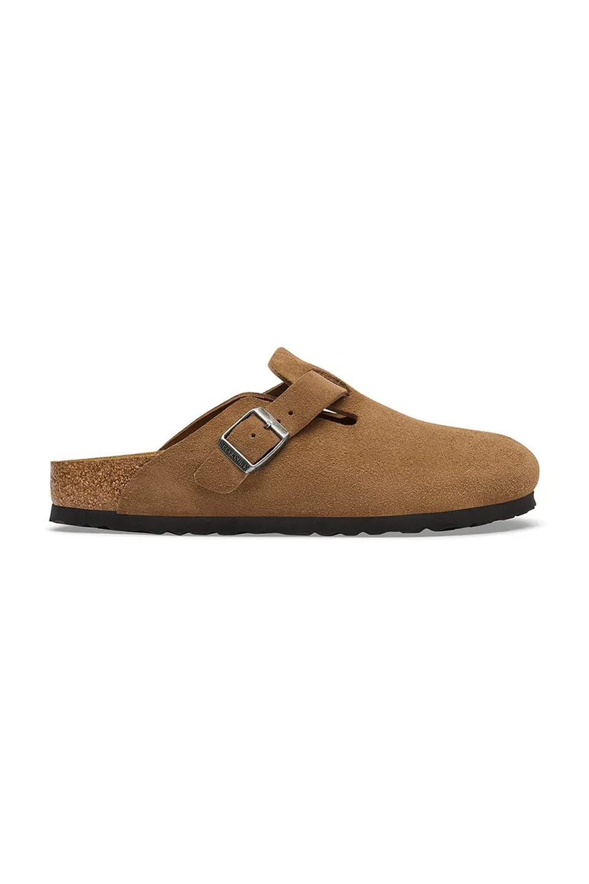 Birkenstock klapki mules damskie zamszowe Boston Suede Leather