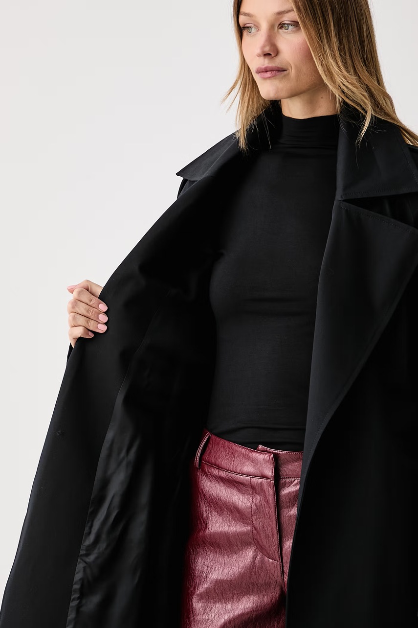 Le Privé Le Privé παλτό γυναικείο βαμβακερό SOLANGE COAT NOIR - 6