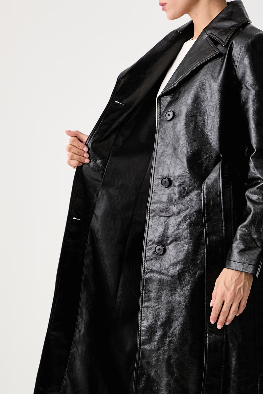 DKNY DKNY παλτό γυναικείο από συνθετικό δέρμα - 6