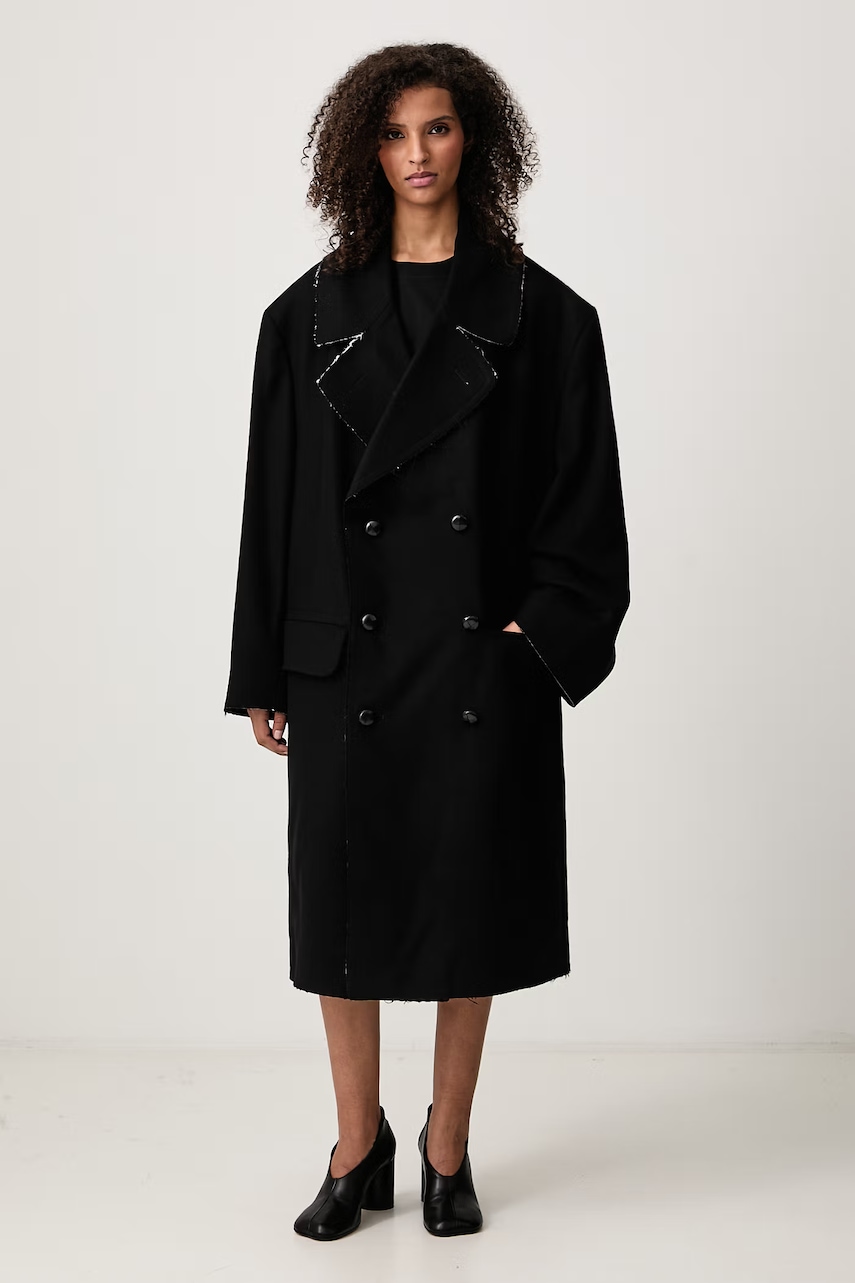 MM6 Maison Margiela palton din lână pentru femei