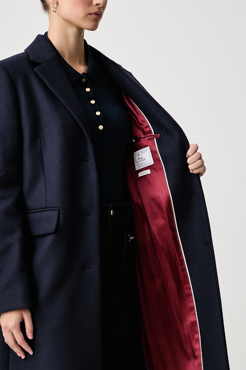 Tommy Hilfiger Tommy Hilfiger κομψό παλτό γυναικείο με μαλλί - 6