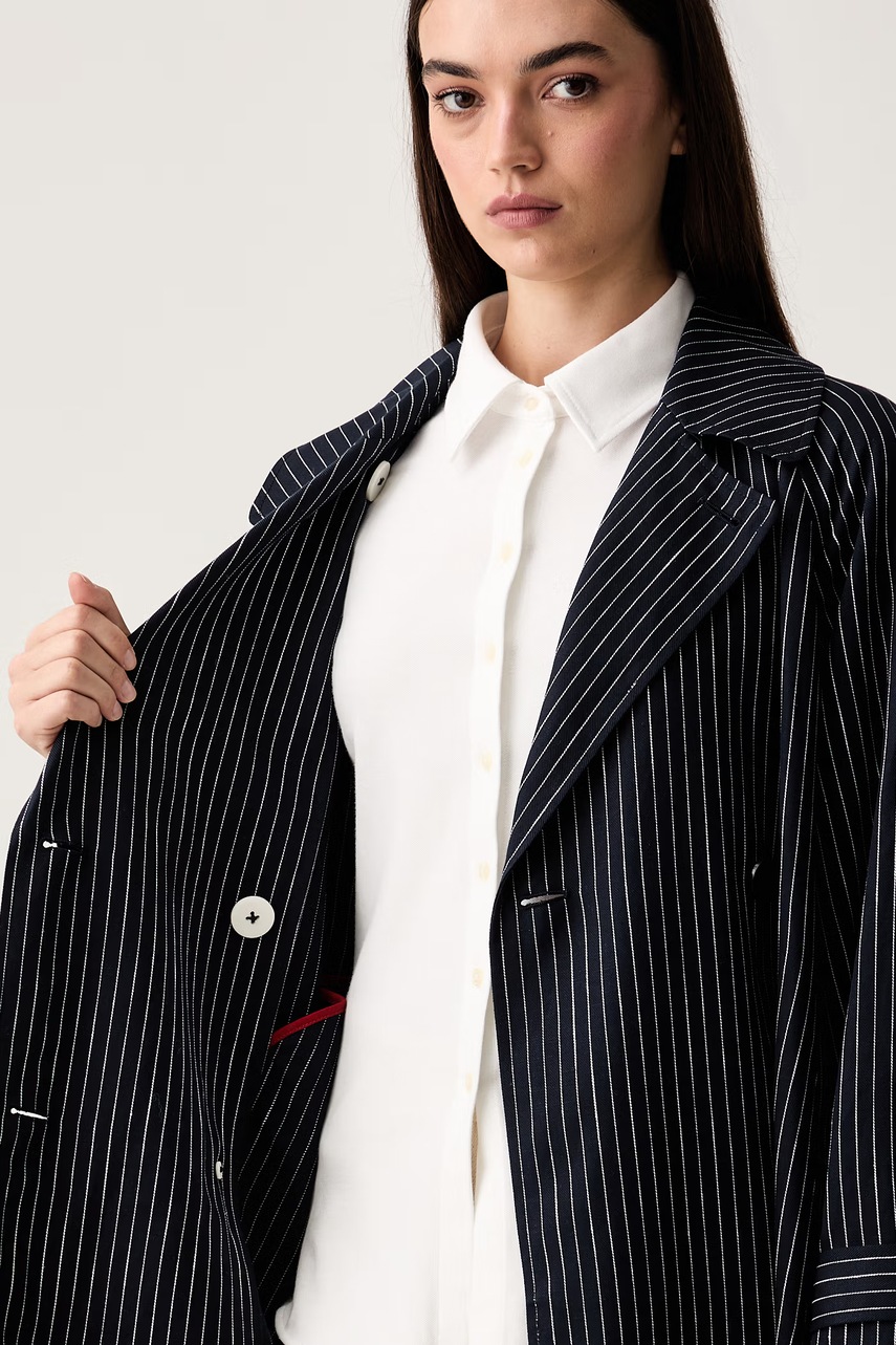 Tommy Hilfiger Tommy Hilfiger καμπαρντίνα γυναικεία με πρόσμιξη λινού - 6