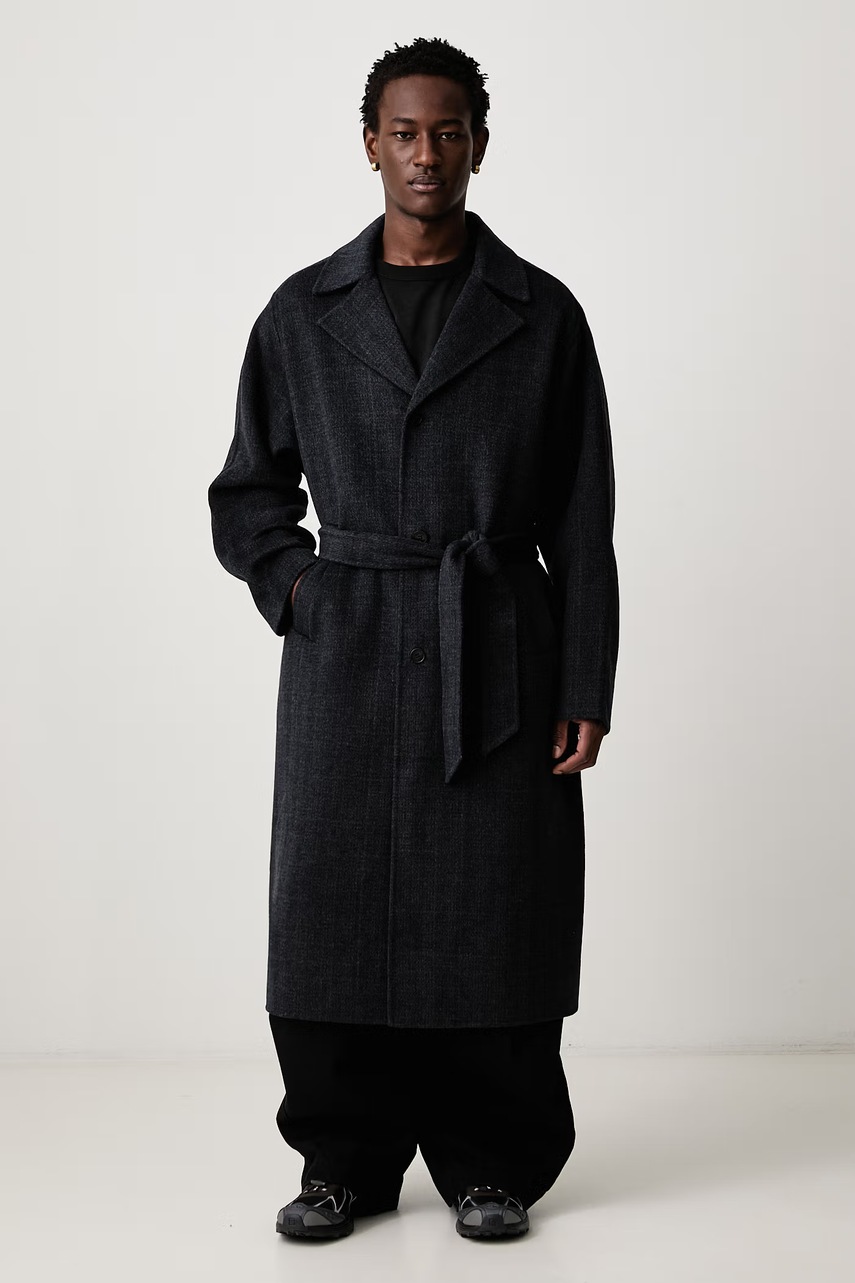 Maison Kitsuné  płaszcz z wełną męski