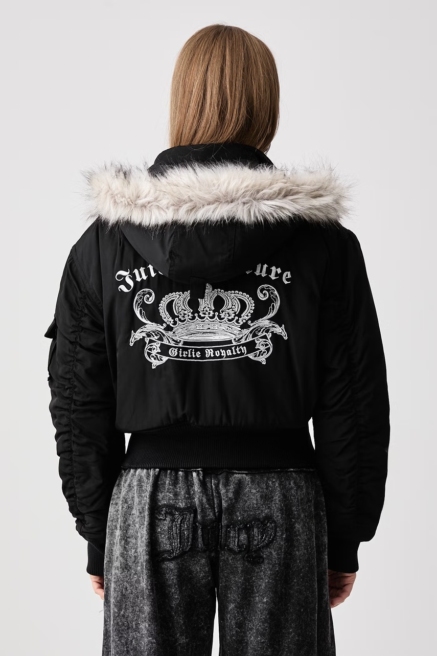 Juicy Couture Juicy Couture μπουφάν γυναικείο CAMILLE REBELLE NYLON - 3