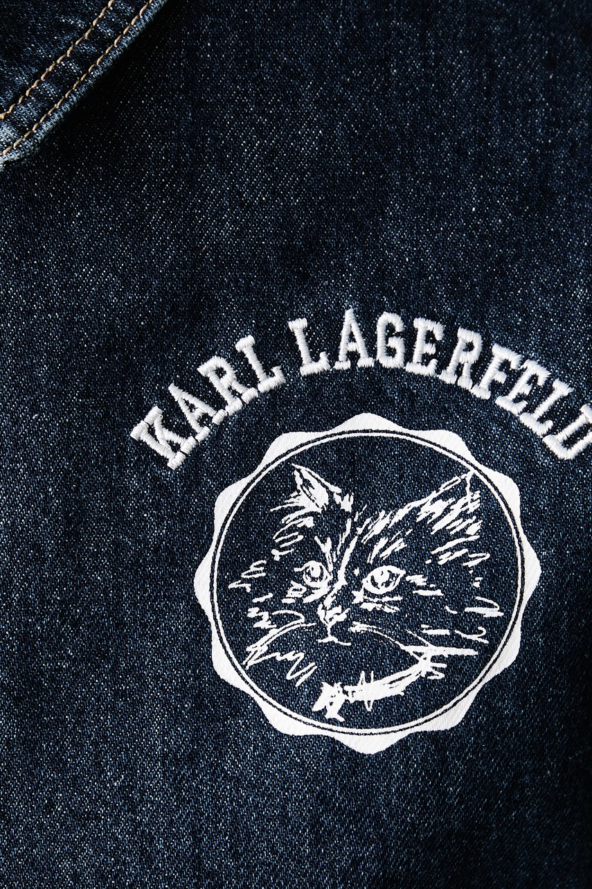 Karl Lagerfeld Karl Lagerfeld τζιν μπουφάν γυναικείο βαμβακερό IKON - 5
