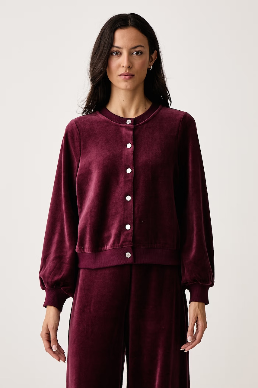 DKNY  mikina dámska zamatová