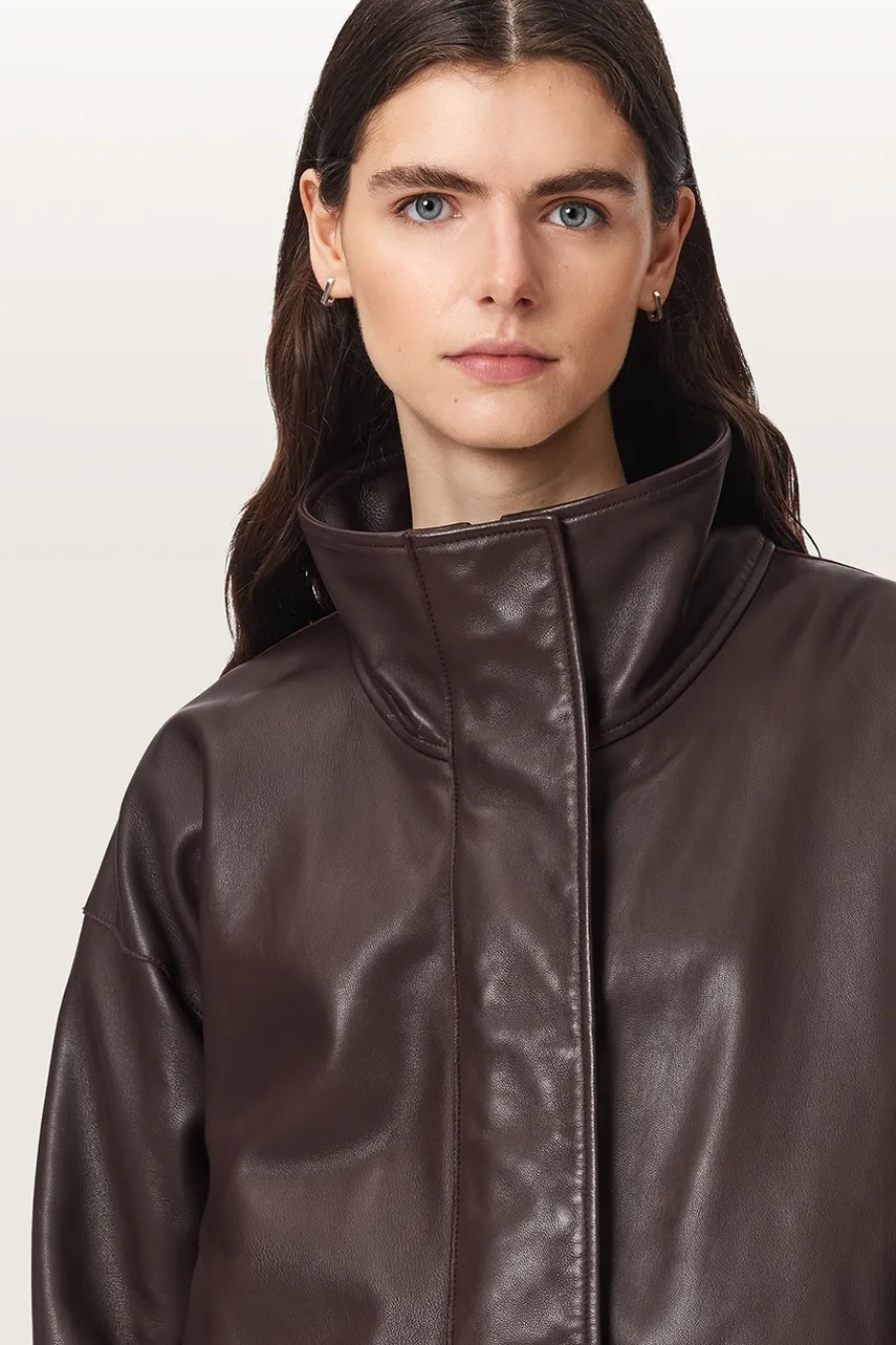 AllSaints AllSaints μπουφάν γυναικείο δερμάτινο RYDER - 4