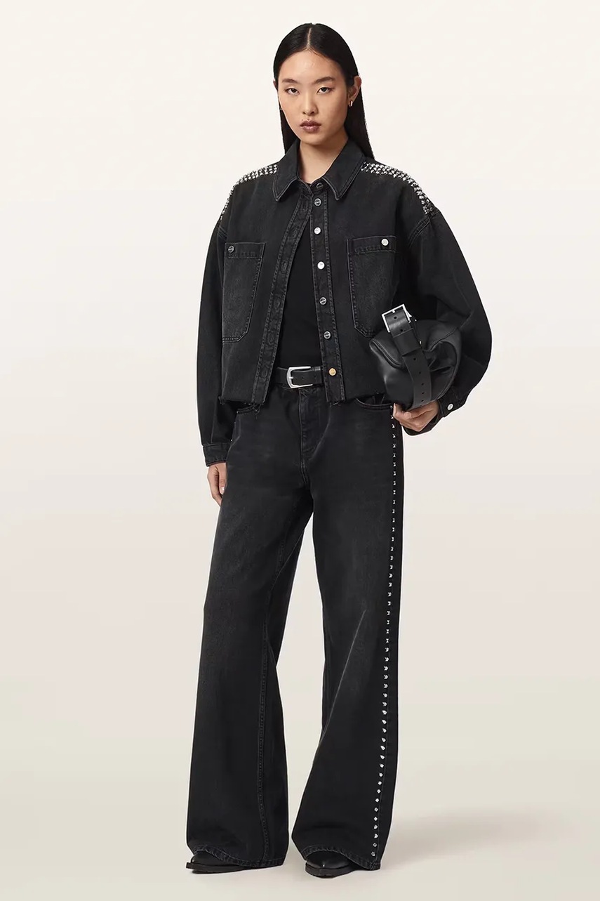 AllSaints AllSaints κοντό μπουφάν γυναικείο ντένιμ NICKY - 3