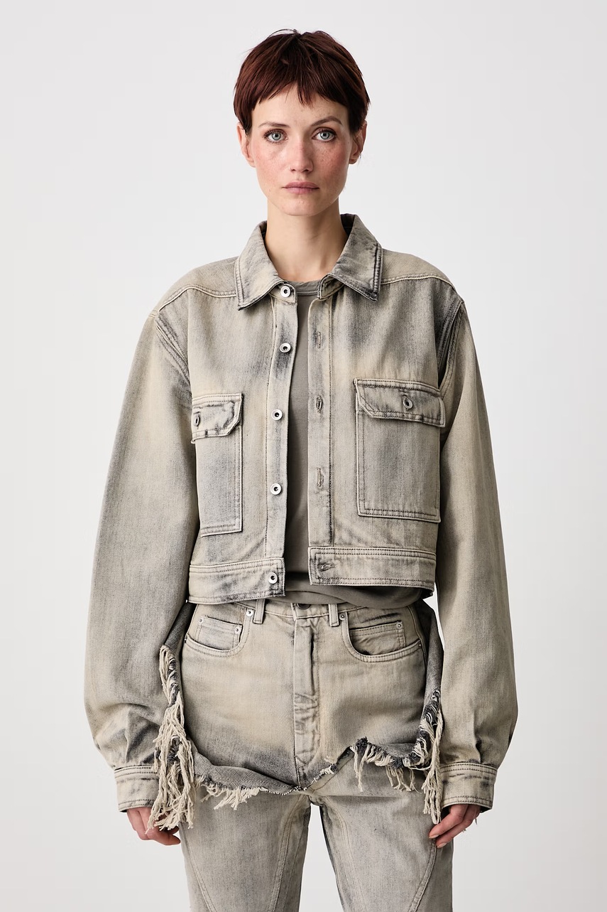 Rick Owens DRKSHDW  geacă de blugi pentru femei din bumbac