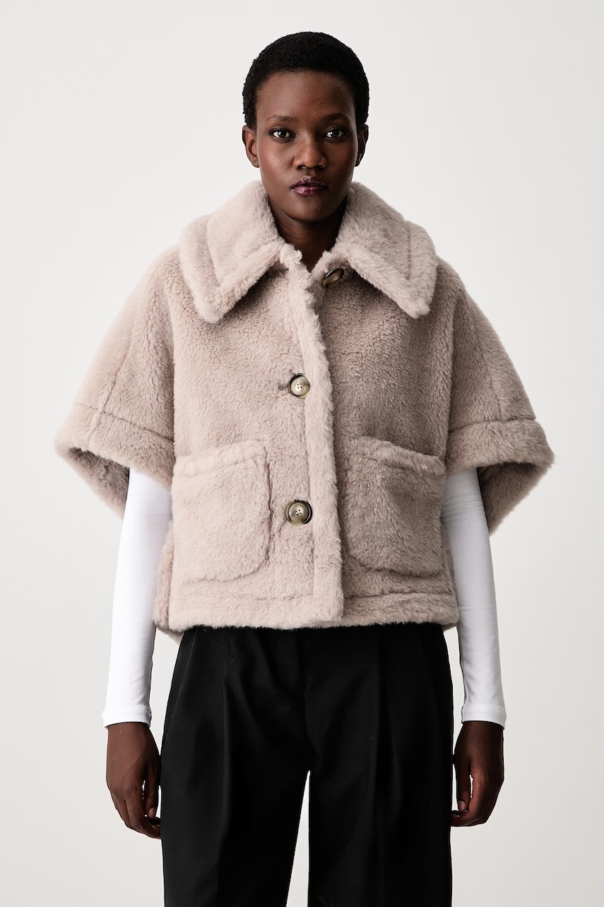 Max Mara Peleryna damska z wełną