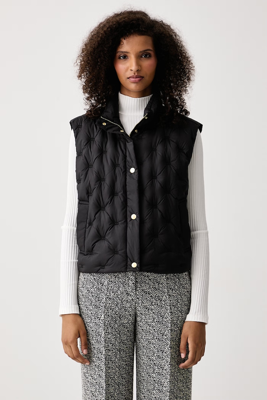 Tommy Hilfiger bezrękawnik puchowy damski czarny WW0WW49860