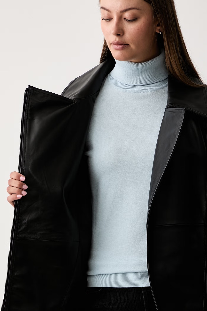 Trussardi Trussardi μπουφάν γυναικείο δερμάτινο - 6