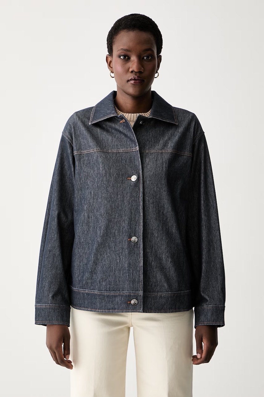 MM by Max Mara kurtka damska jeansowa MMLFANTE