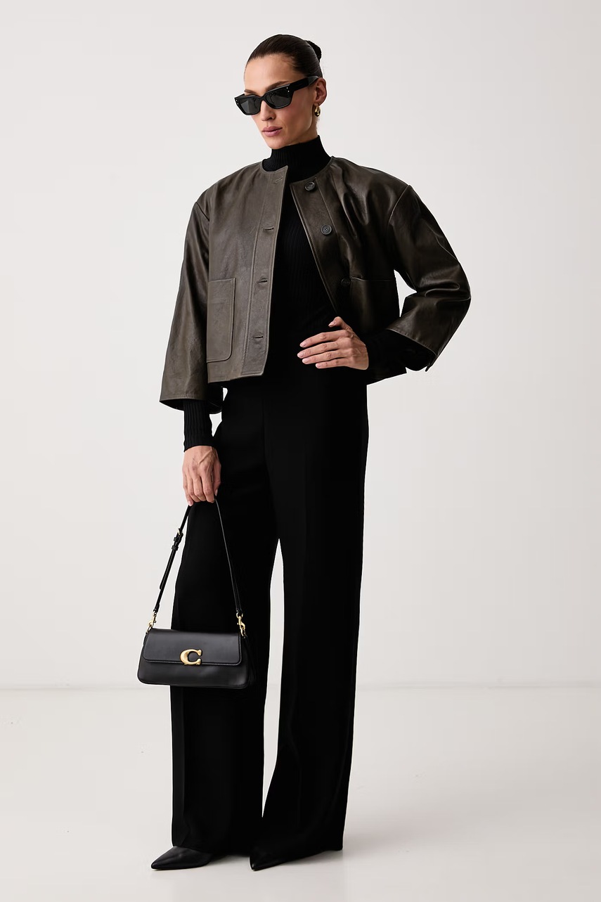Weekend Max Mara κοντό μπουφάν γυναικείο δερμάτινο WKDCALIGA